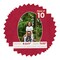 Red Suede Mat Board for 8.5x11 Frames - Oval Opening for 7x10 Photos